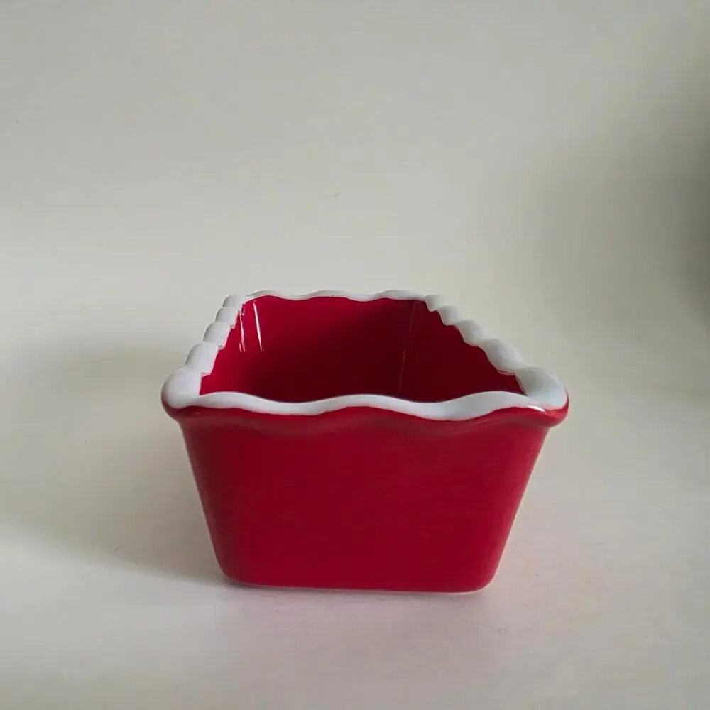 Disney Mickey Minnie Heart Stoneware Loaf Baking Dish Red 2022